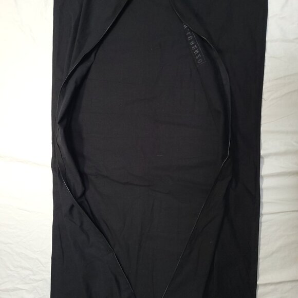 H. Lorenzo Black Garment Bag Logo Spell Out Fabric Zipper Empty READ 48 x 24 in - Picture 10 of 13